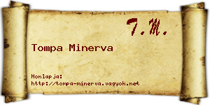 Tompa Minerva névjegykártya